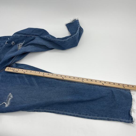 AMERICAN EAGLE Jeans High Waist Distressed Raw Hem Ankle Womens 16 (see note) - Picture 8 of 8